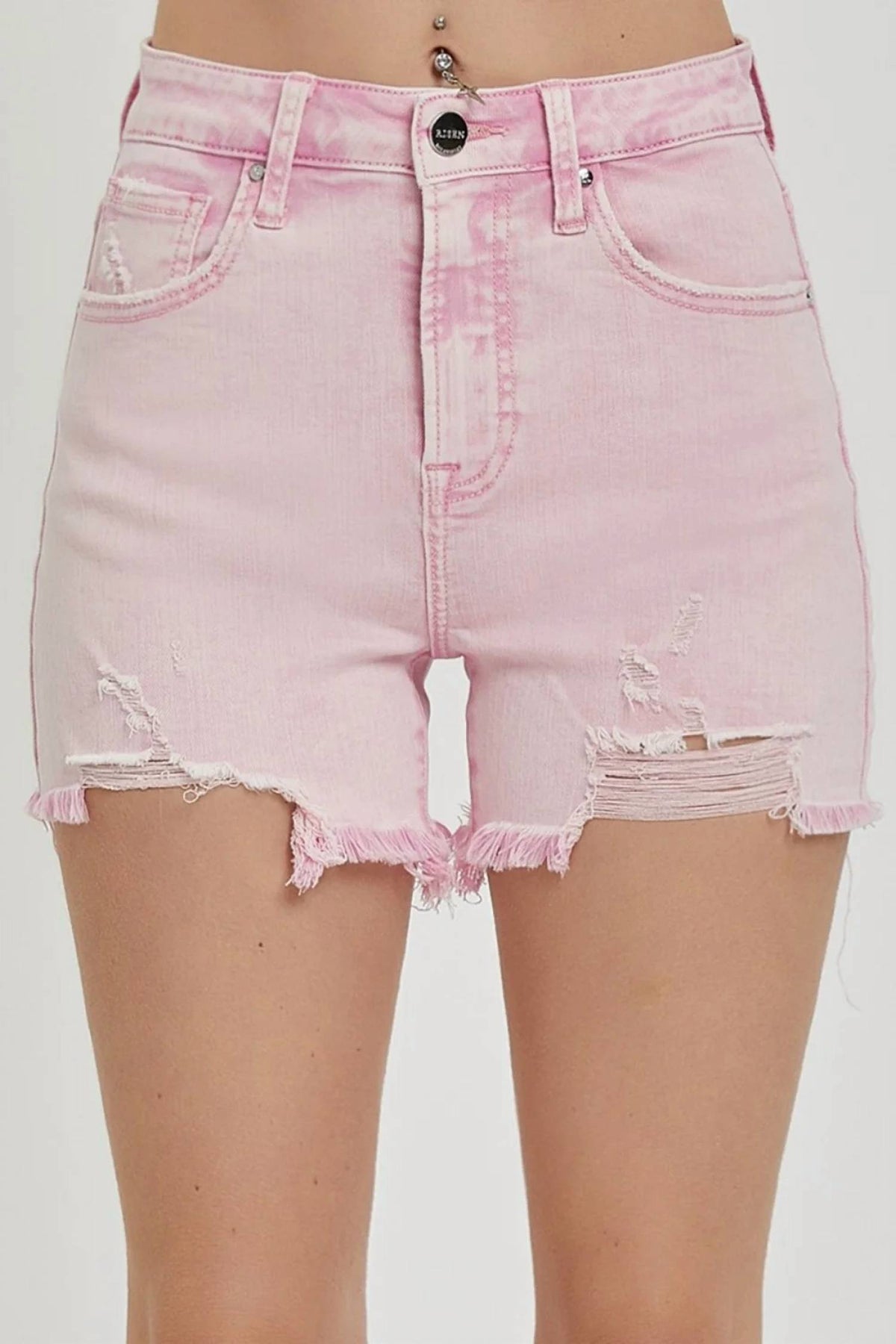 Trendsi - High Rise Denim Shorts