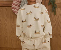 Rylee + Cru - Boys Christmas Dogs Relaxed Sweatshirt & Jogger Sweatpant Set