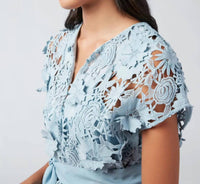 Abbey Glass - 3d Lace Mini Dress