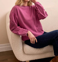 Tribal - Special Wash Drop Shoulder Sweatshirt