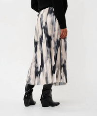 Esqualo - Plisse Printed Skirt