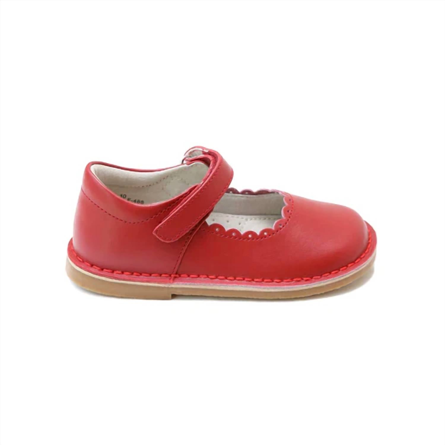 L'Amour - Girl's Caitlin Scalloped Mary Jane Shoes