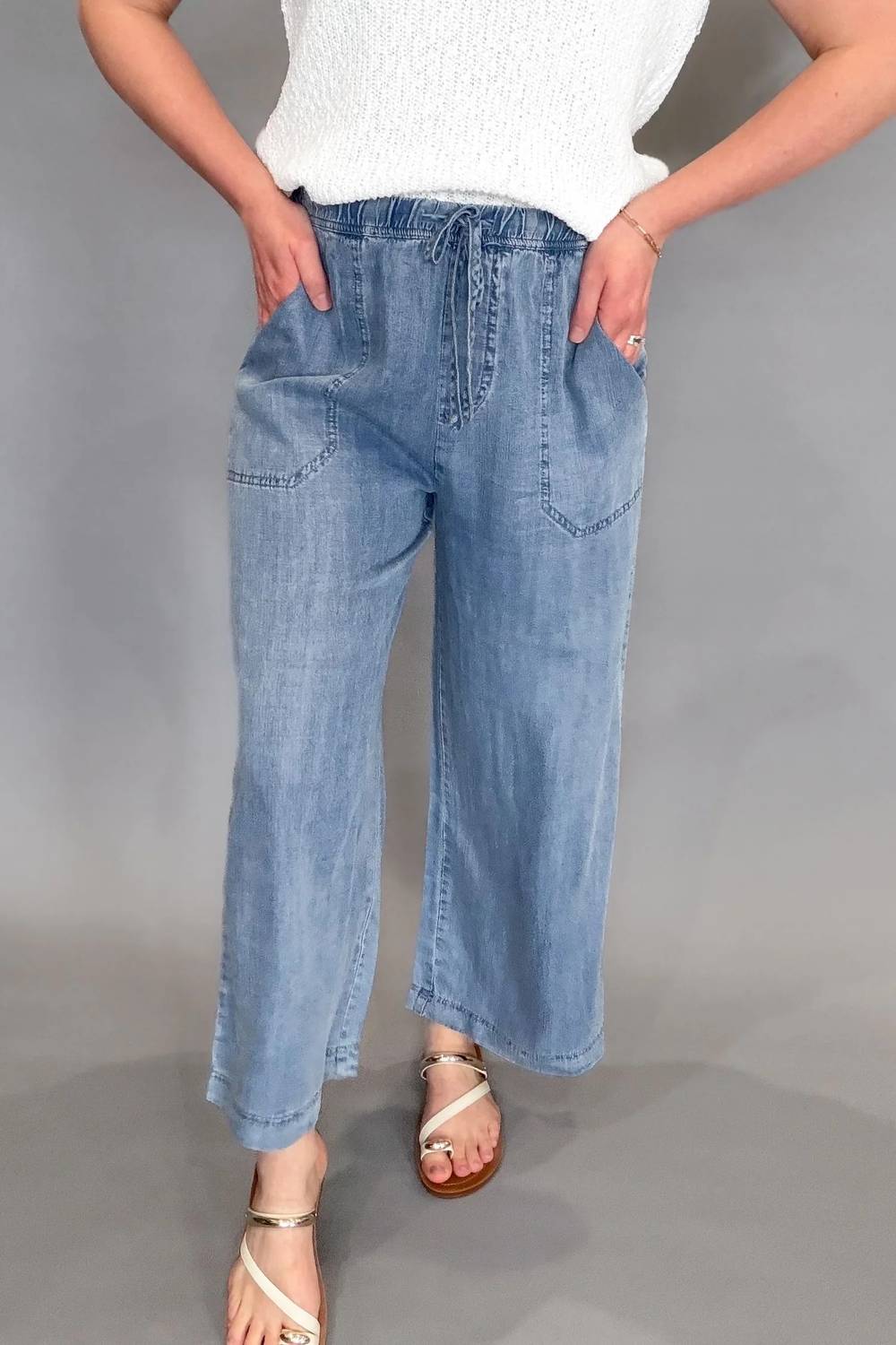 Mustard Seed - Tencel Cropped Pants