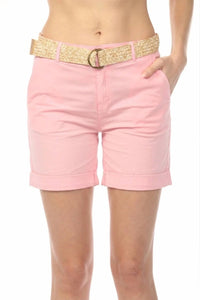 Charlie B - Belted Twill Cuffed Shorts