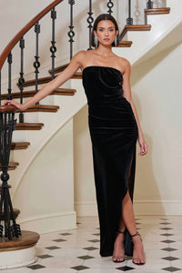 bishop + young Luxe Velvet Icon Dress in black - women's dress
