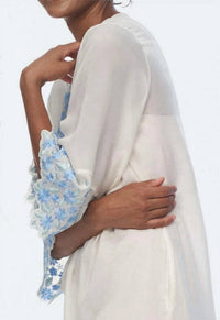 Rya Collection Flower Child Sleepshirt - Plus in ivory - women's item - detail view