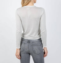 Brodie Cashmere - Double Contrast Trim Crew Sweater
