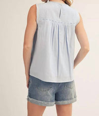 Jodifl Women's Guilty Daylight Top in blue - women's shirt - detail view