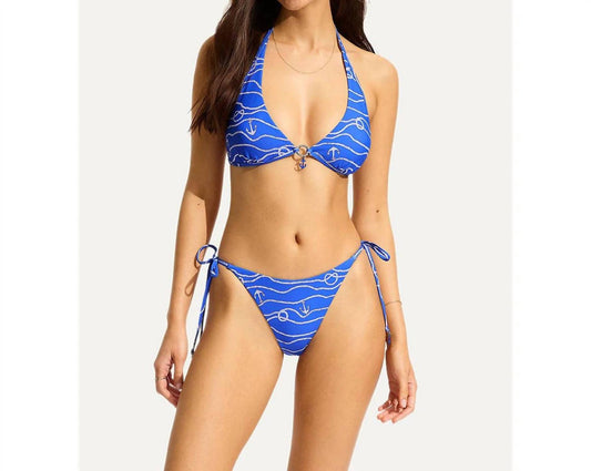 Seafolly - Ahoy Anchor Rope Print Halter Bikini
