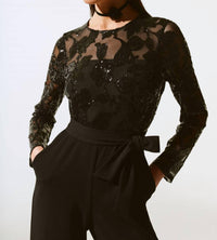 Joseph Ribkoff - Sequin Bodice Jumpsuit