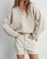 Buttermelon - Cara Checker Print Sweater