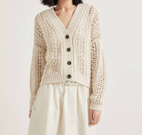 Brunello Cucinelli - Long Sleeve Open Weave Cardigan