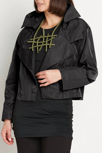 Planet By Lauren G. - Nylon Triple Collar Jacket