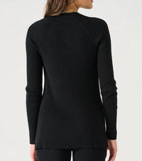 Dex - Mock Neck Ribbed Tunic Sweater