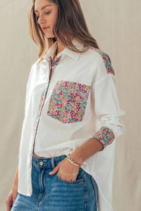Urban Daizy - Spring Garden Classic Button-up Shirt