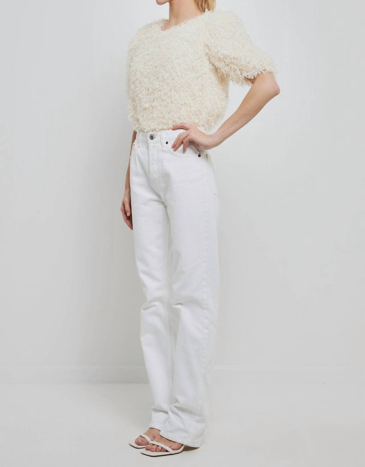 2.7 August Apparel - Fuzzy Feather Top