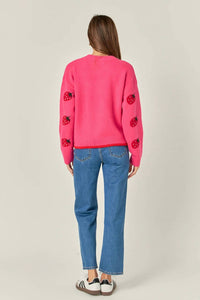 2.7 August Apparel - Strawberry Knit Sweater