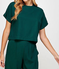 2 Hearts Apparel - Solid Short Sleeve Top