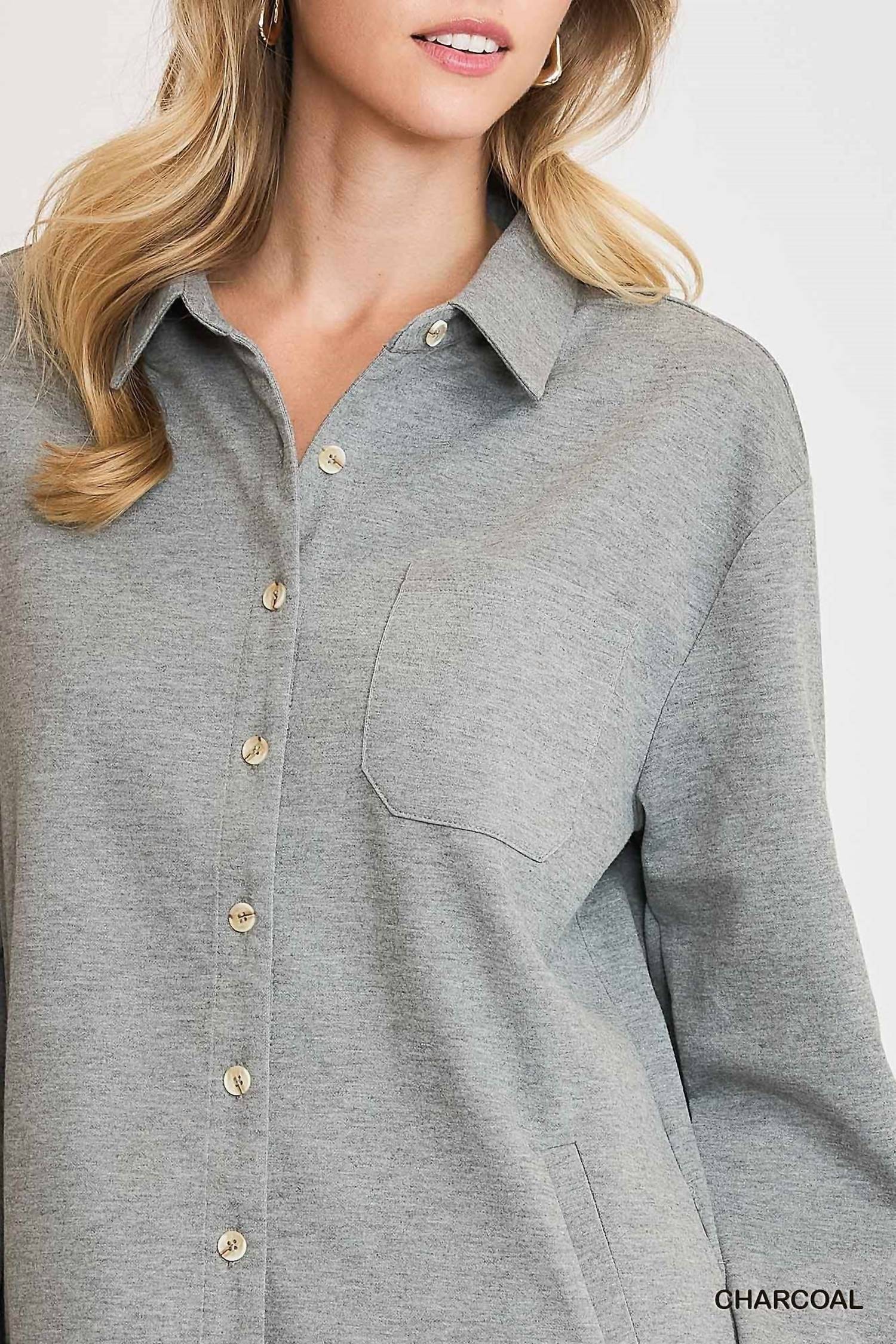 Umgee - Oversized Shirt Jacket