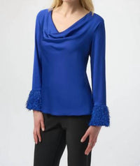 Joseph Ribkoff - Satin Cowl Neck Top