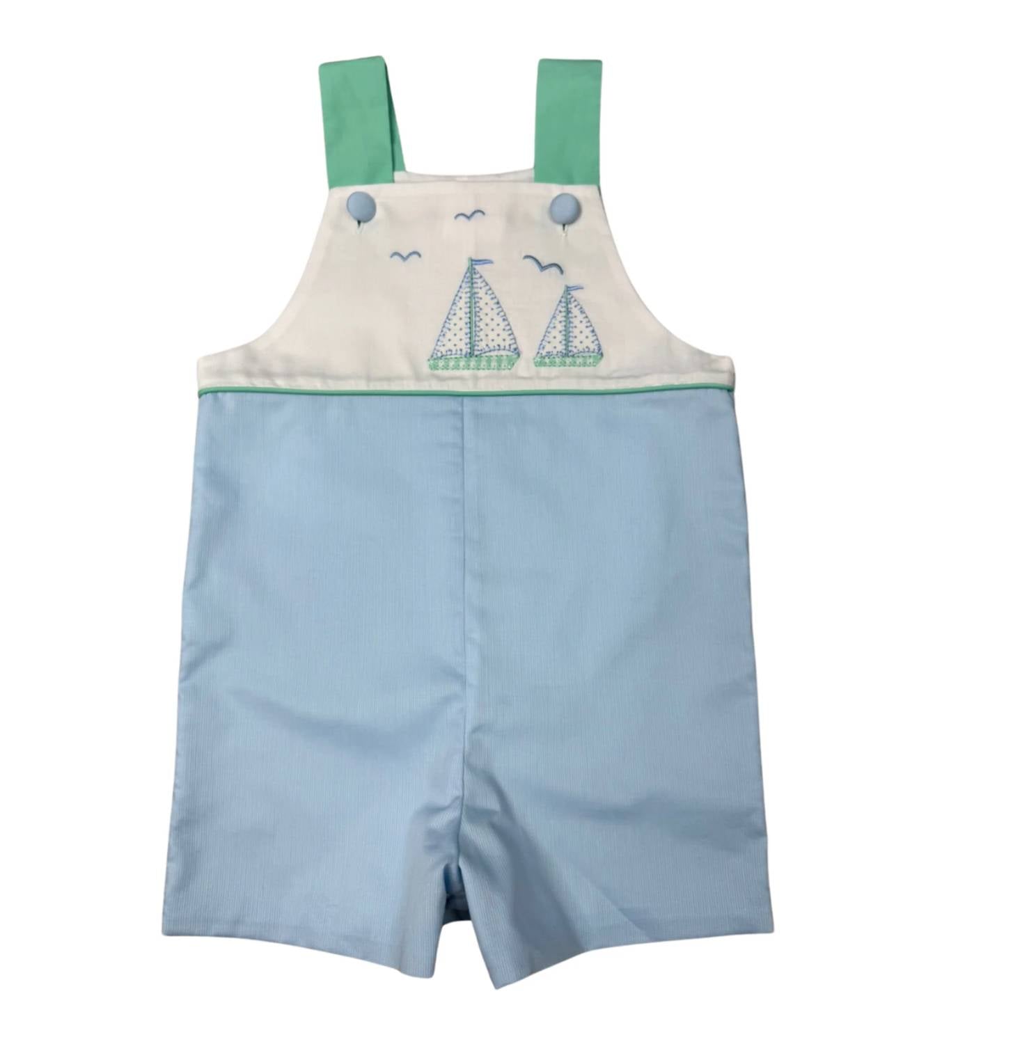 Whimsy Bay Kids - Boy's St John Sailboats Jon Jon Romper