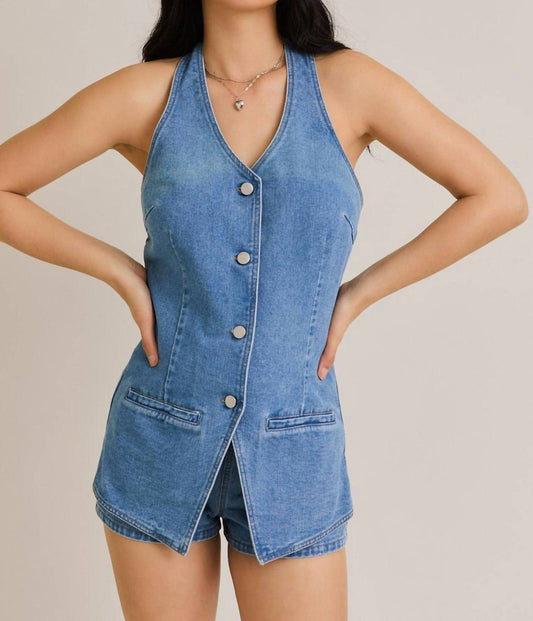 Le Lis - Dina Denim Romper