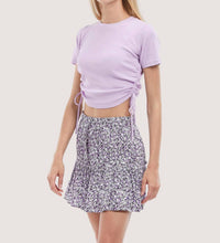 Olivaceous - Ribbed Cropped Drawstring Tee