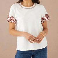 Alivia - Embroidered Classic Tee