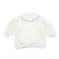 Happy Prince - Girls' Floral Puff Sleeve Sweatshirt