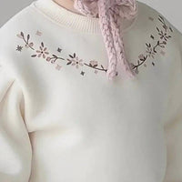Happy Prince - Girls' Floral Puff Sleeve Sweatshirt