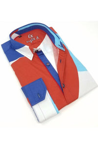 Eight X - Men's Pattern Colors Button Down Print Shirt