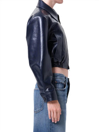 Agolde - Nahla Cropped Leather Jacket