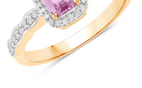 Diana M Jewels Women's Octagon Natural Sapphire Fashion Ring (0.80 Ct) - Delicate in 14k yellow gold - women's jewelry
