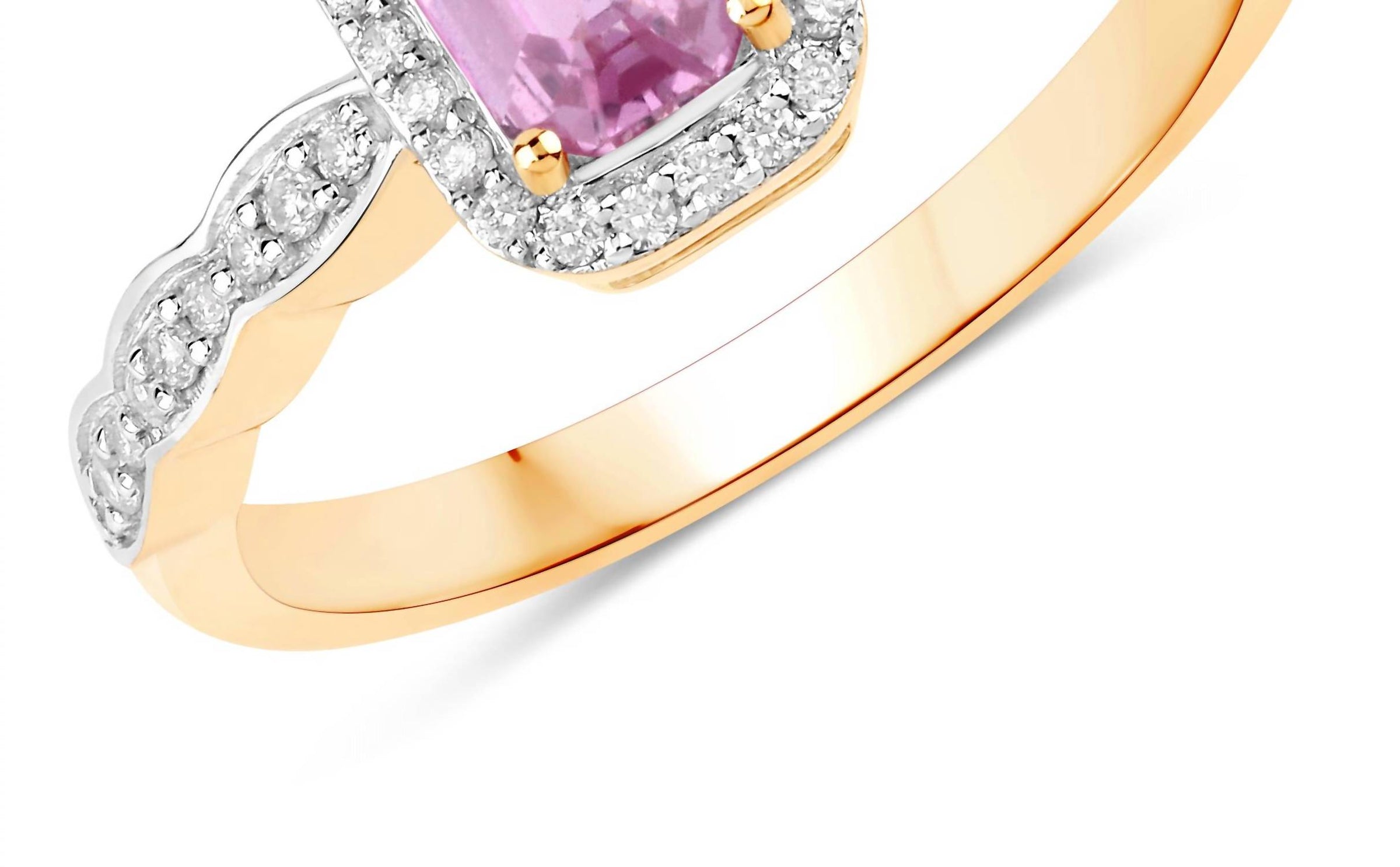 Diana M Jewels Women's Octagon Natural Sapphire Fashion Ring (0.80 Ct) - Delicate in 14k yellow gold - women's jewelry