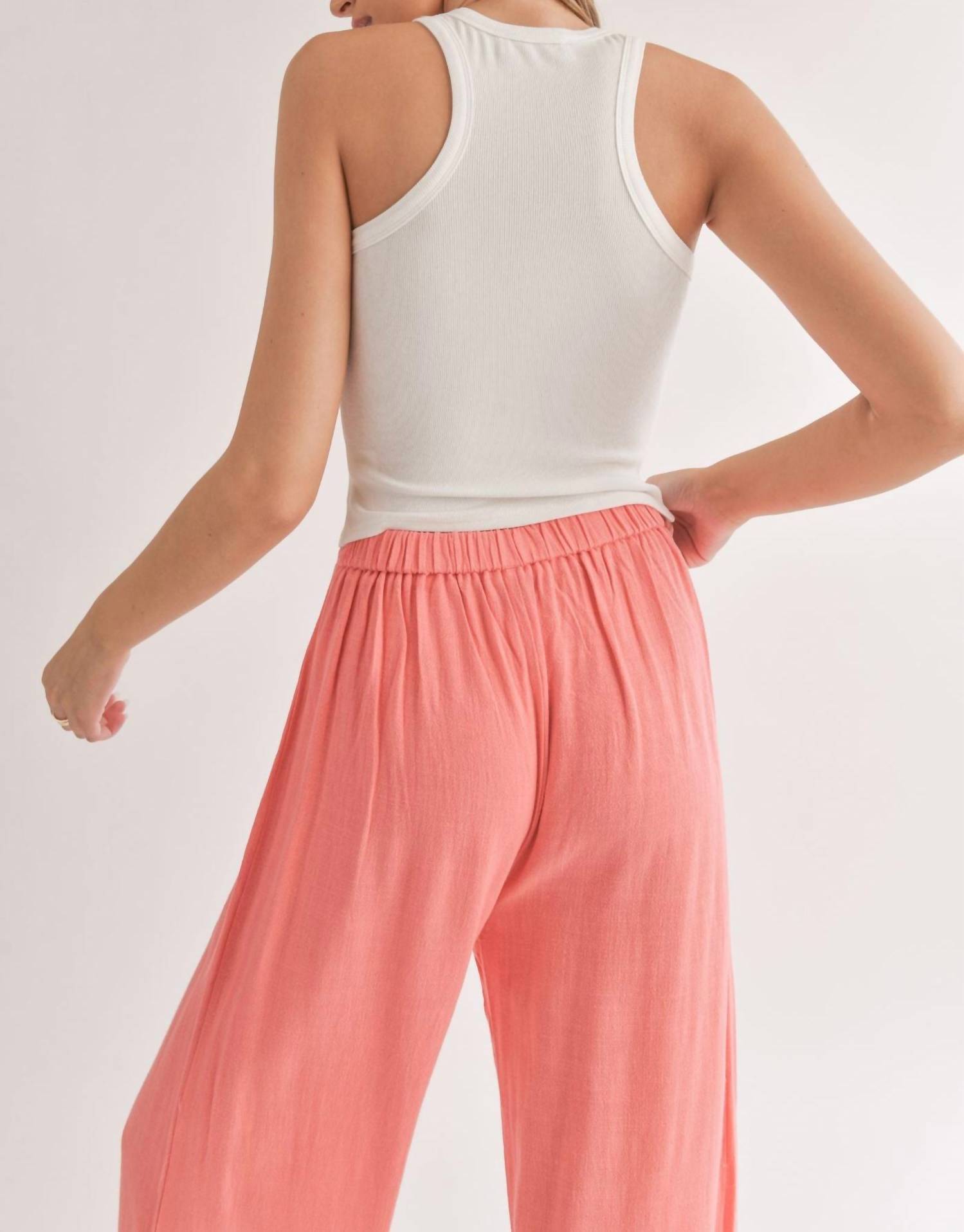 Sadie & Sage - Marshmallow Racerback Crop Tank