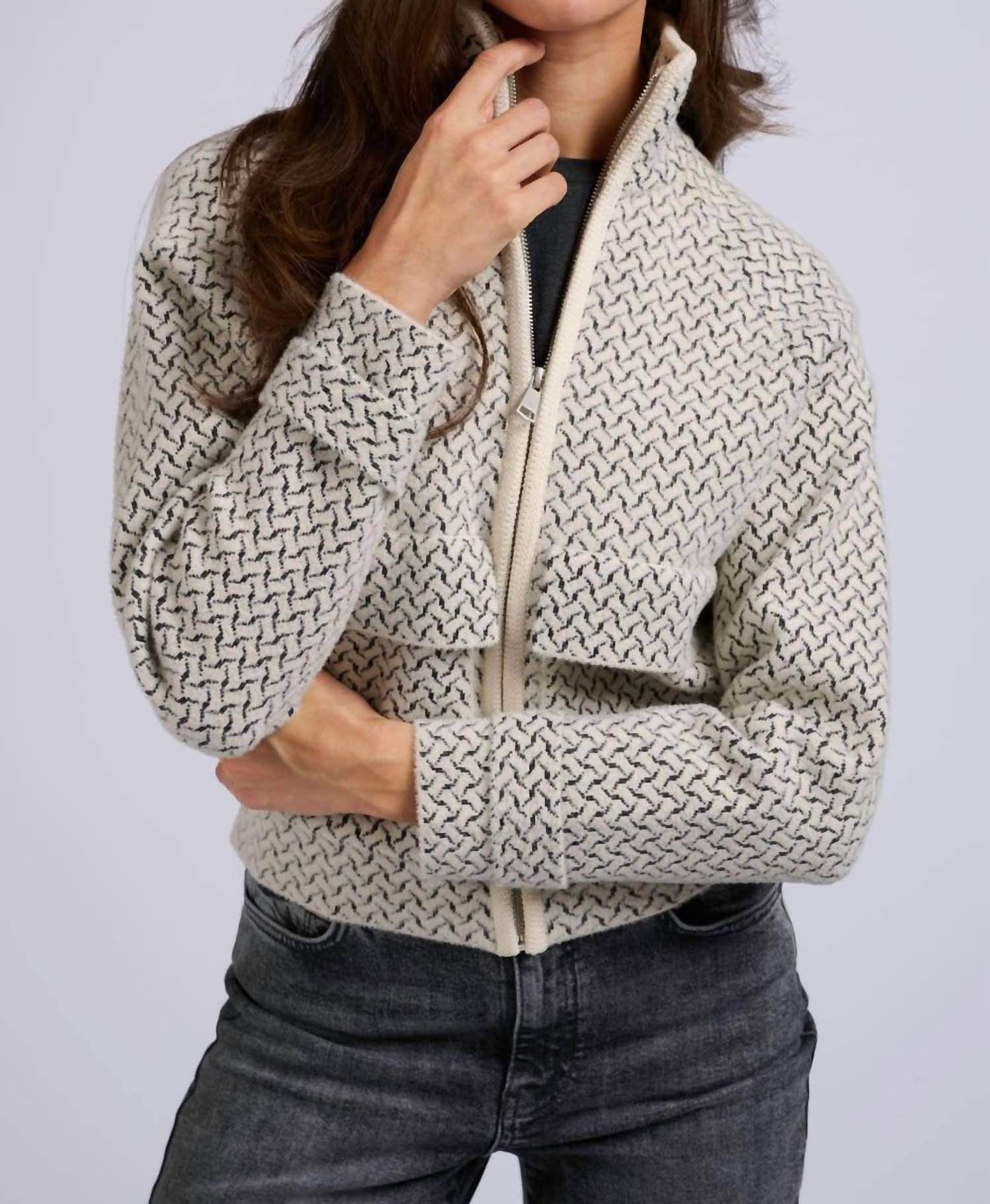 Bucketlist - Patterned Zip-up Jacket