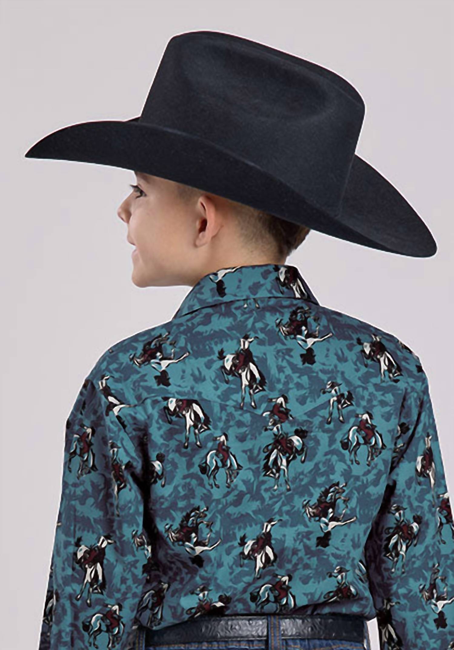Roper - Boys' Brushstroke Cowboys Shirt
