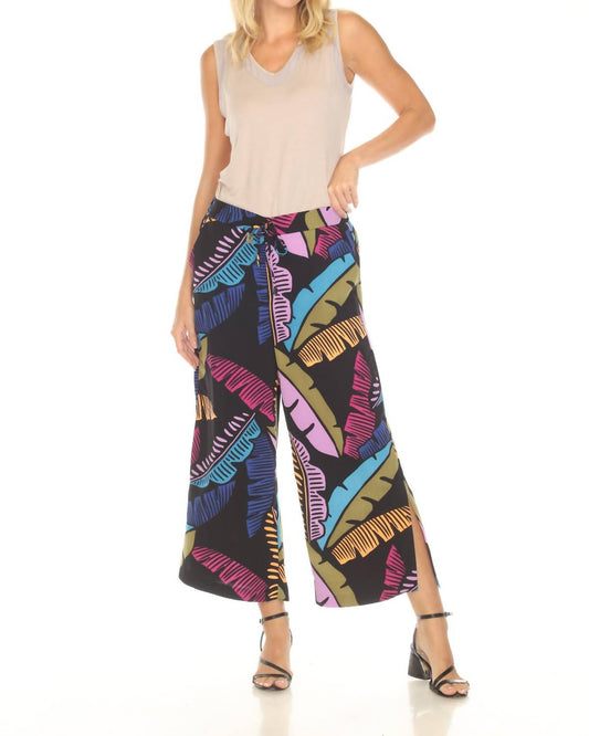 Joseph Ribkoff - Tropical Print Culotte Straight Pants