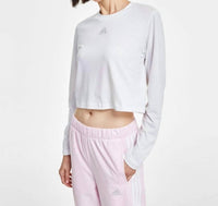 Adidas - Y2k Glam Embellished Logo Cropped T-shirt