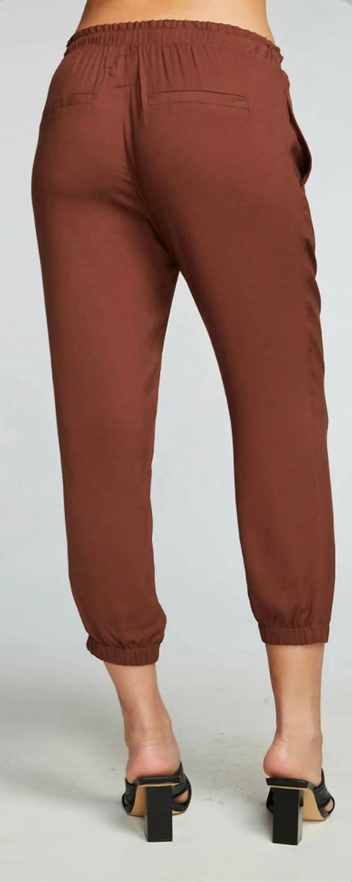 Chaser - Heirloom Wovens Cropped Paperbag Waist Pant