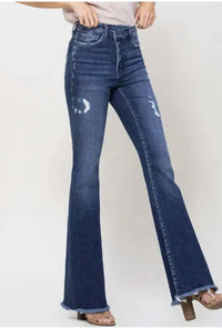Flying Monkey - Super High Rise Asymmetrical Flare Jeans
