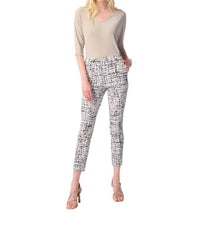 Joseph Ribkoff Tweed Motif Slim Leg Pants in van multi - women's pants - view 4