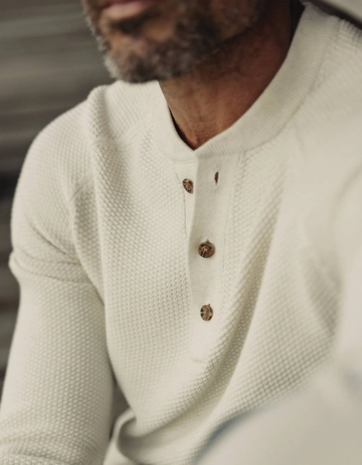 The Normal Brand - Coolmax Textured Henley Sweater