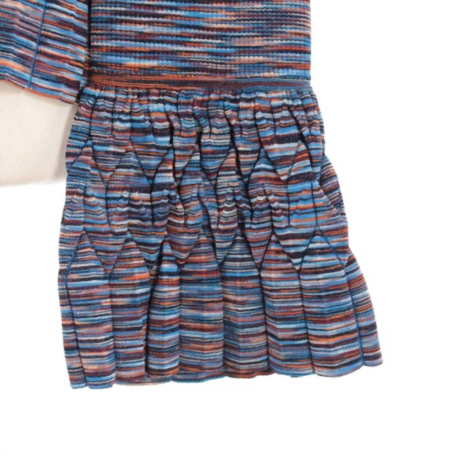 JONATHAN SIMKHAI WOMEN'S CAICOS SWEATER in blue multi - women's cardigan - alternate view