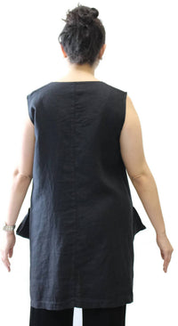 Mosaic - Oversized Pocket Linen Top