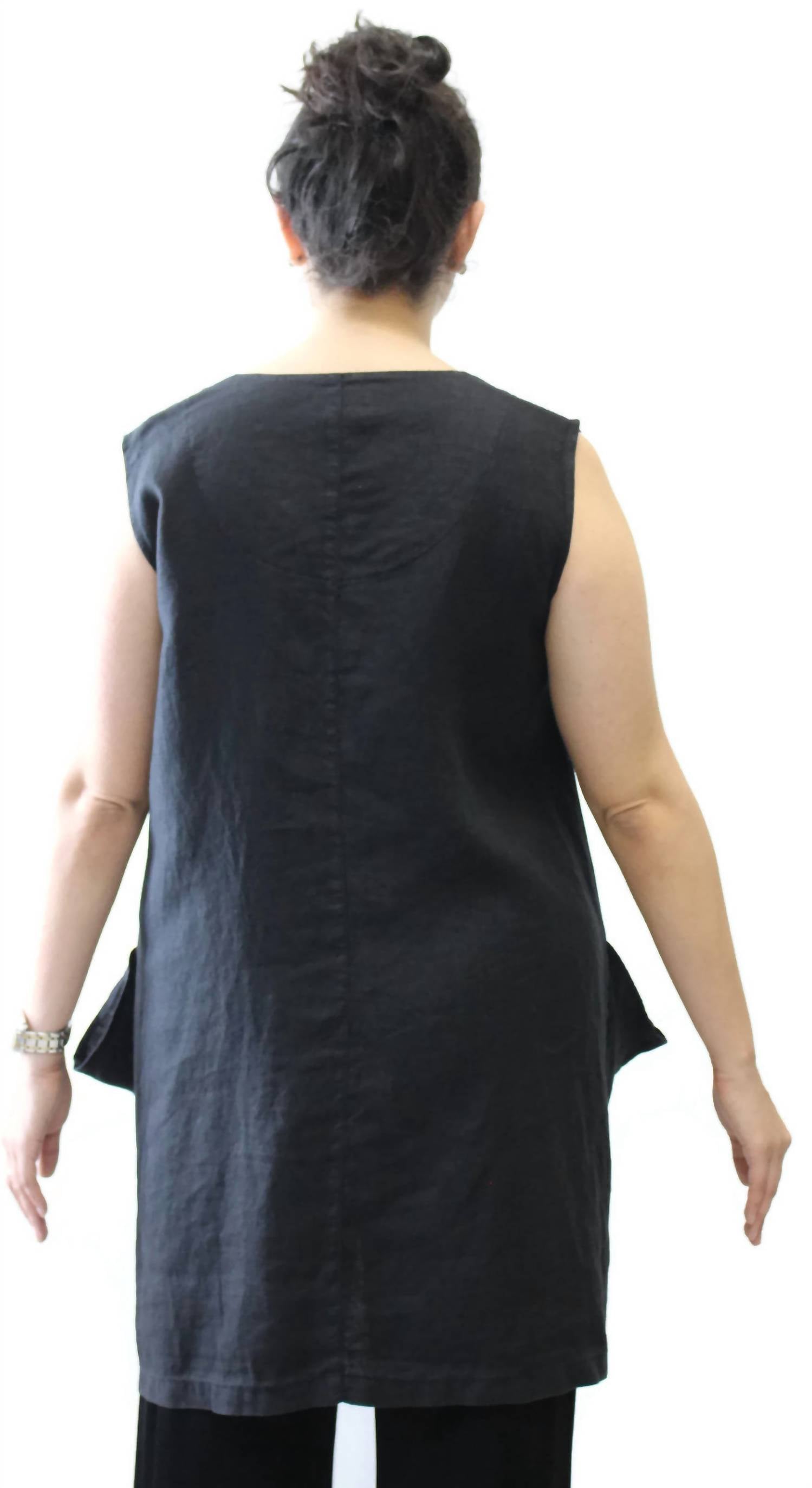 Mosaic - Oversized Pocket Linen Top