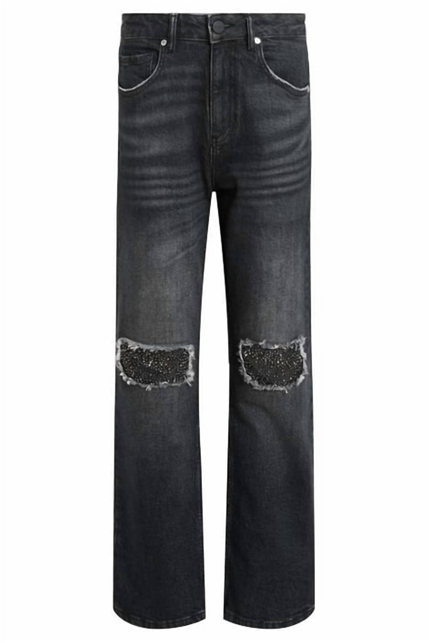 Allsaints - Ida Embroidered Cropped Jeans