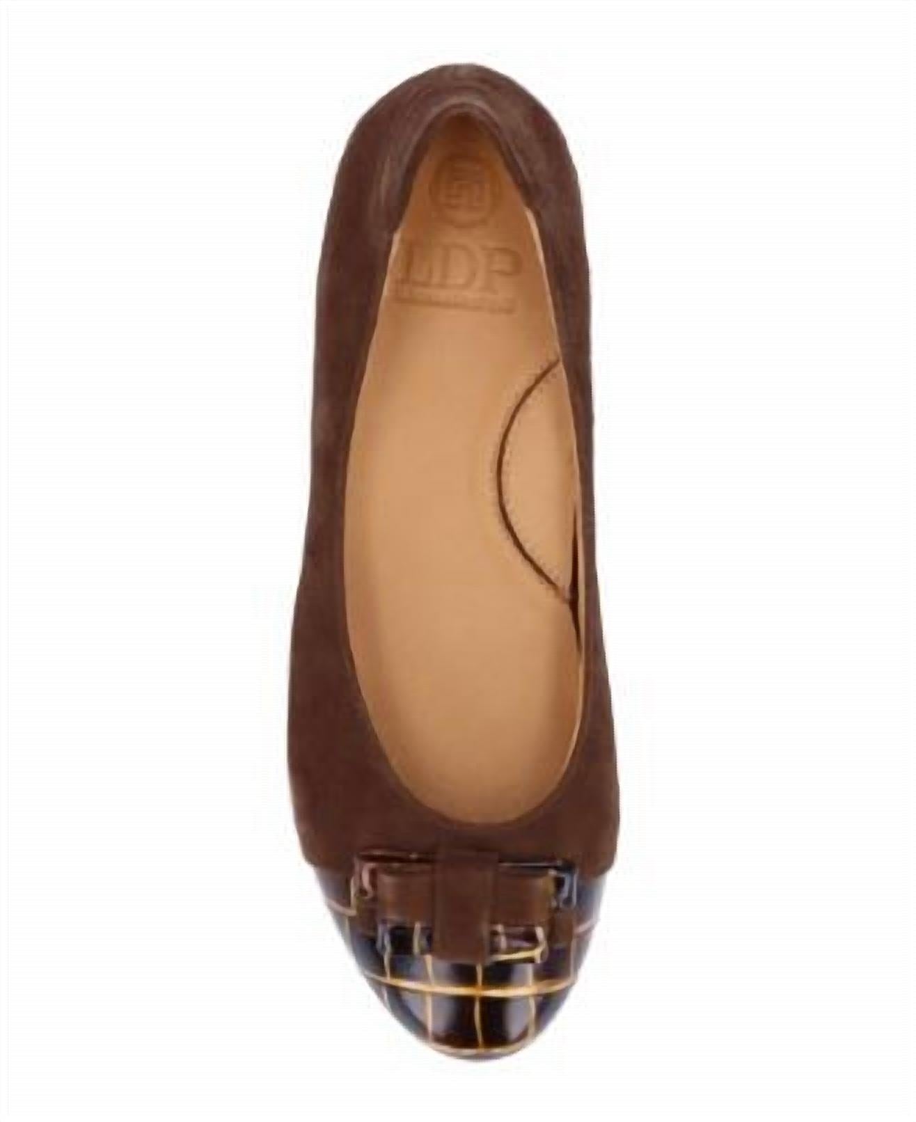 L'amour Des Pieds Women's Farida Leather Pump Shoes in chocolate brown - women's flats - view 7