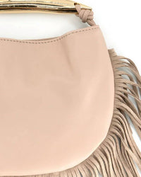 BC Handbags Women's Fringed Bag in beige - women's bag - detail view