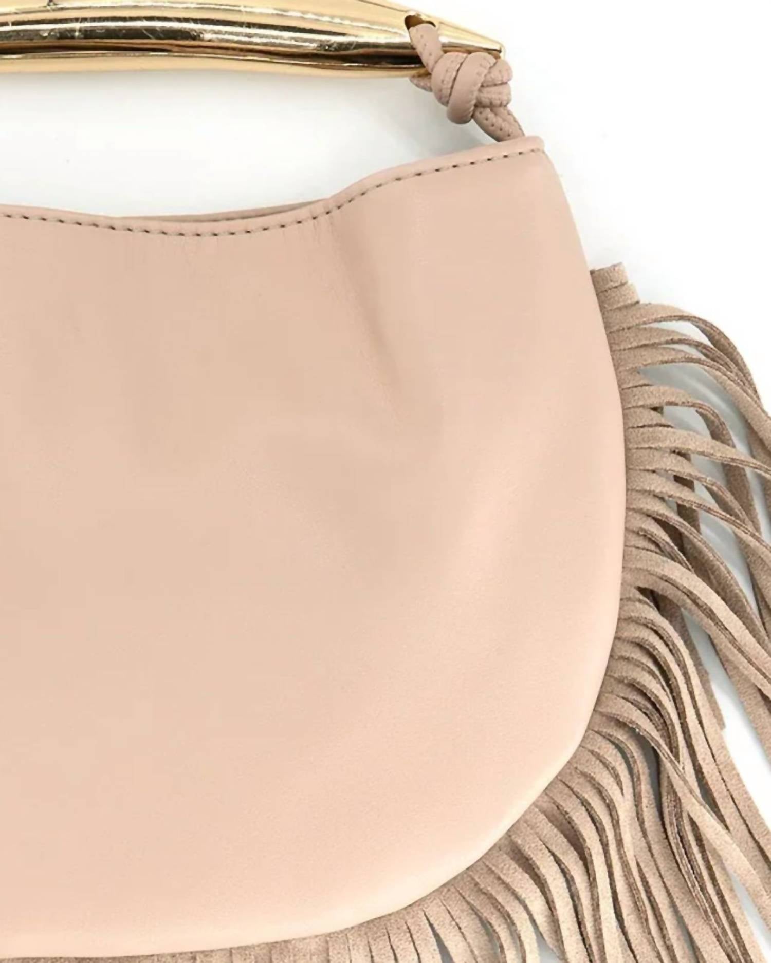 BC Handbags Women's Fringed Bag in beige - women's bag - detail view